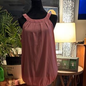 LOFT Mauve Halter Neck Sleeveless Blouson Top